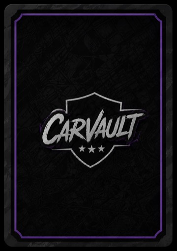 Quartettkarte mit CarVault-Logo